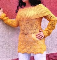 Pullover mit breitem Carmenkragen