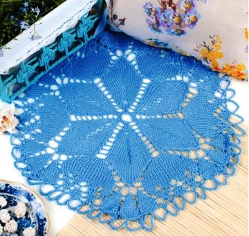 Deckchen in Blau