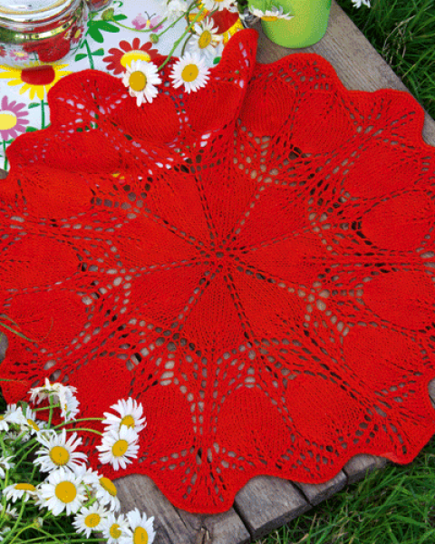 Deckchen in Rot