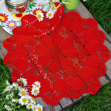 Deckchen in Rot