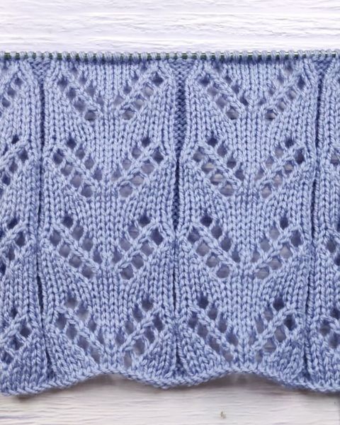 Ajour-Blattmuster stricken