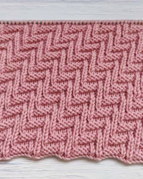 Diagonalmuster stricken