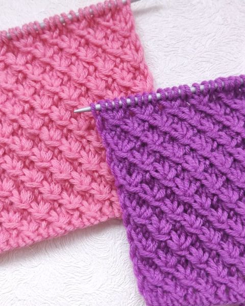 Diagonales Sternmuster stricken