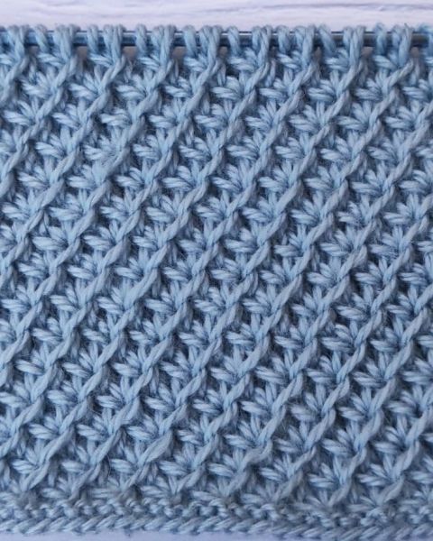 Diagonalmuster stricken