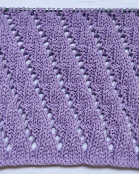 Diagonalmuster stricken