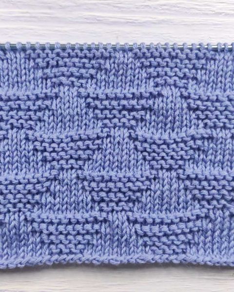 Geometrisches Muster mit Krausrippen