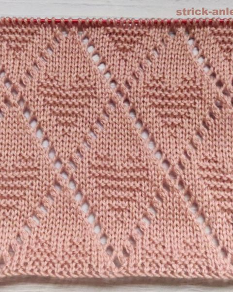 Herzen-Rautenmuster stricken