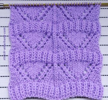 Halbpatent mit Ajourmuster stricken