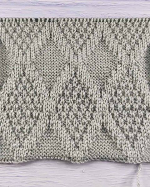 Relief-Rautenmuster stricken