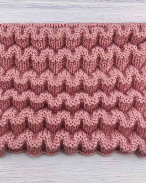 3d Reliefmuster stricken