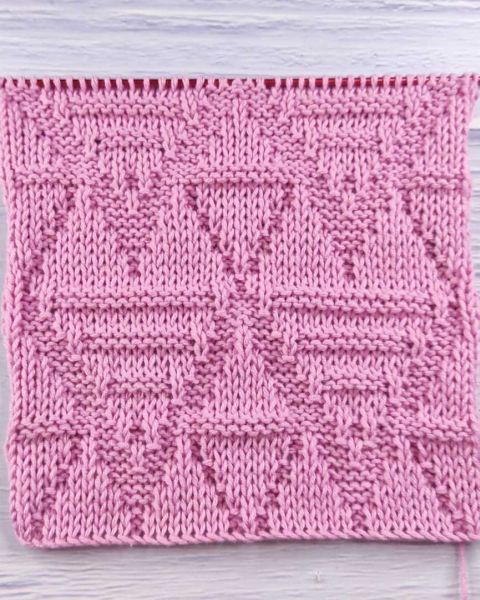 Relief-Herzmuster stricken