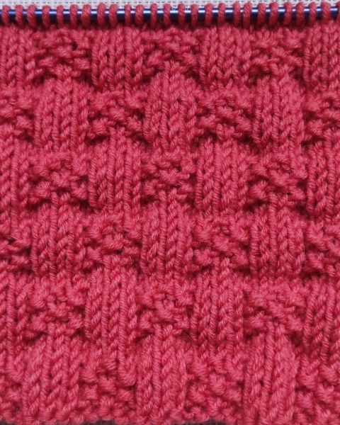 Schachbrettmuster stricken