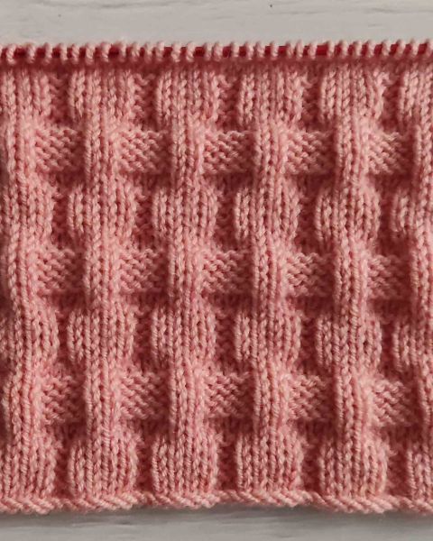 Schachbrettmuster stricken