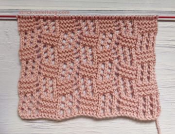 Ajour-Schachbrettmuster stricken