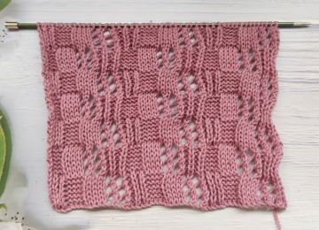 Ajour-Schachbrettmuster Stricken