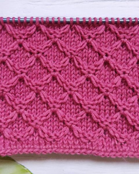 Diamant Wabenmuster stricken