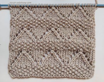 Zick-Zack Ajourmuster stricken