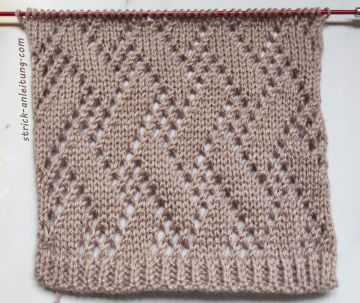Zick-Zack Ajourmuster stricken