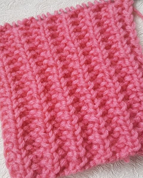 Versetzen des Rippenmusters 2x2