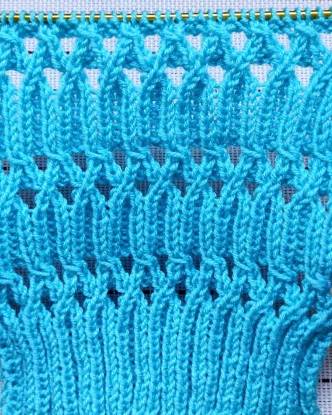 Ajour-Rippenmuster stricken