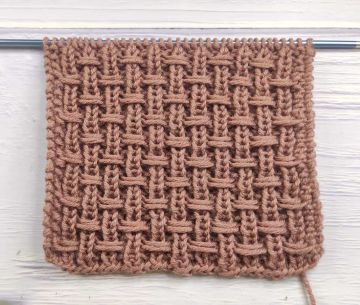 Korb-Rippenmuster stricken