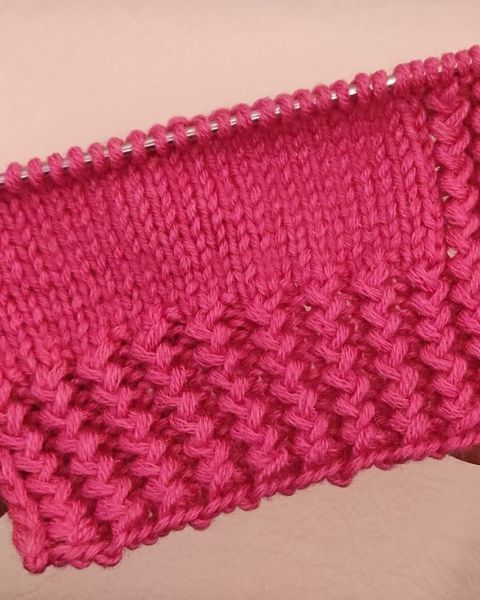 ZickZack Rippenmuster stricken