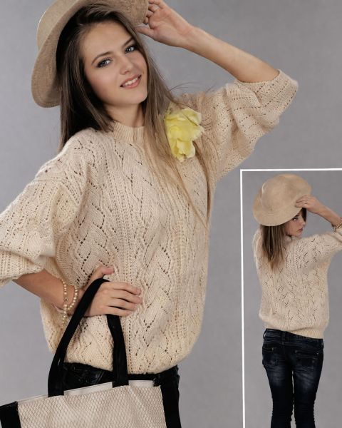 Pulli im Ajourmuster