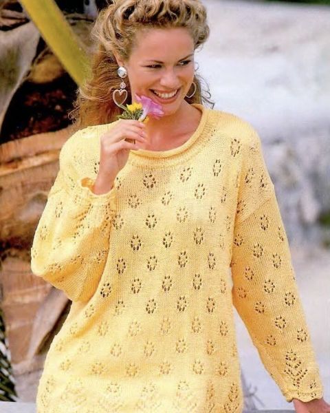 Pull im Ajourmuster stricken