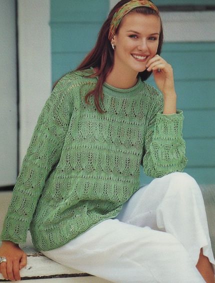 Sommer-Pulli im Ajourmuster