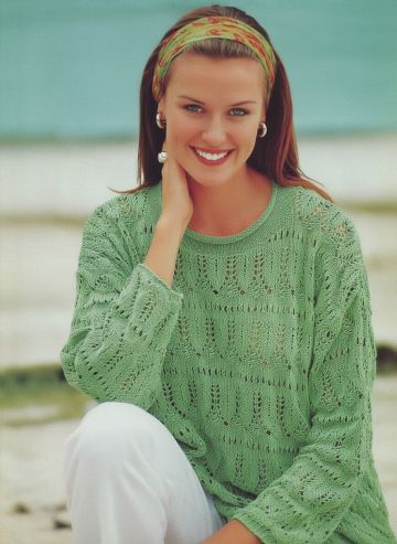 Sommer-Pulli im Ajourmuster