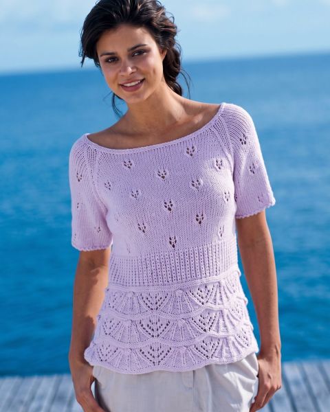 Pulli mit kurzen Raglanärmeln