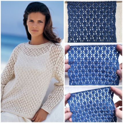 Pulli im Netzmuster