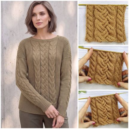 Pullover mit Zopfmuster
