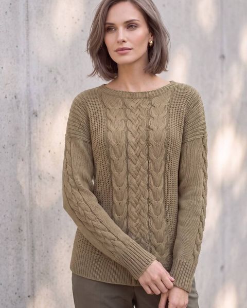 Pullover mit Zopfmuster