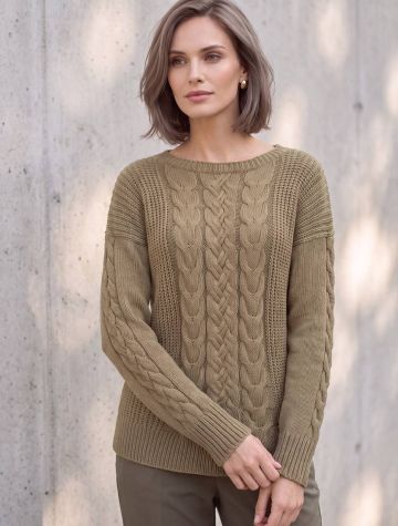 Pullover mit Zopfmuster
