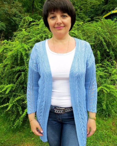 Jacke im Ajourstreifen