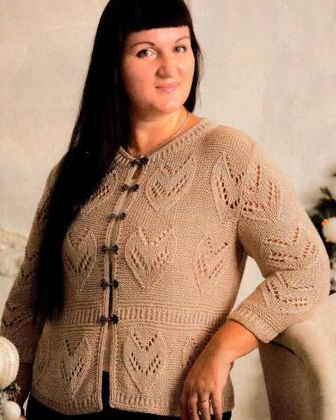Damen-Jacke mit Tulpenmuster