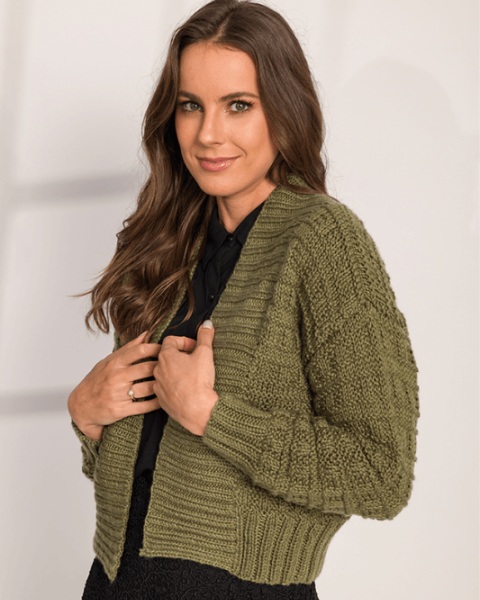 Jacke im Fantasiemuster