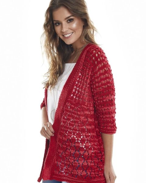Jacke im Ajourmuster