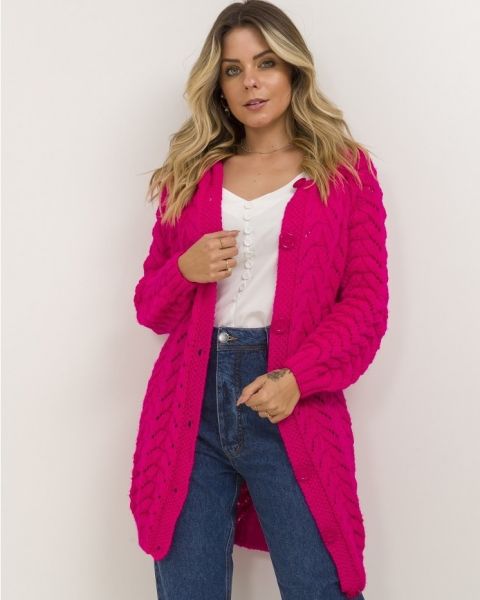 Strickjacke mit Fantasiemuster
