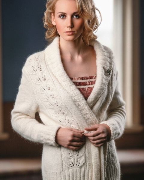 Lange Jacke mit Gürtel