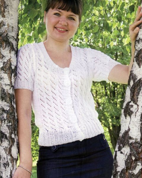 Sommerjacke mit Ajourmuster