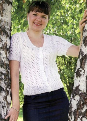 Sommerjacke mit Ajourmuster