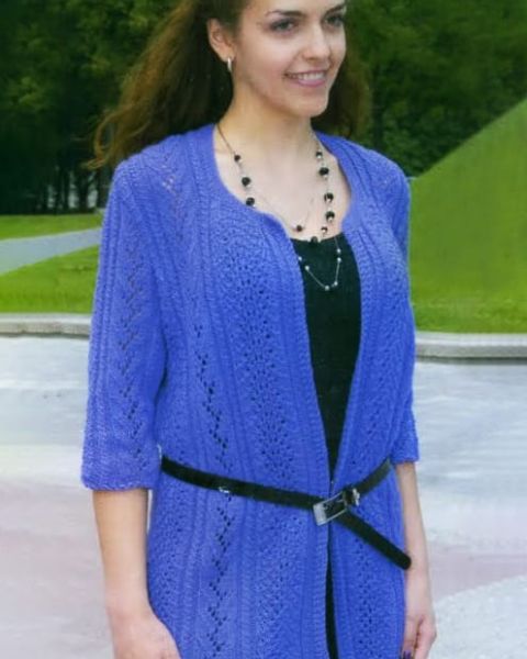 Ajour-Strickjacke