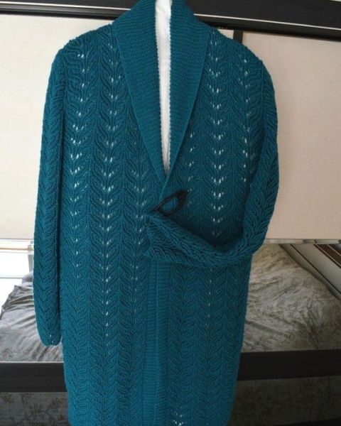 Longjacke im Fantasiemuster