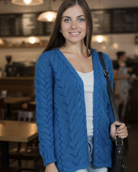 Jacke mit V-Ausschnitt