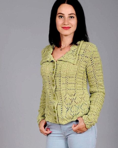 Jacke mit Ajourmuster