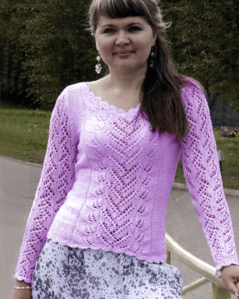 Pulli mit Blattmuster