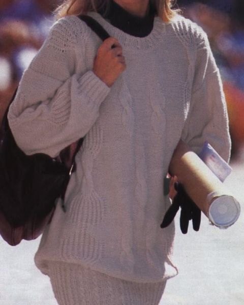 Longpulli mit Pattentzopfmuster