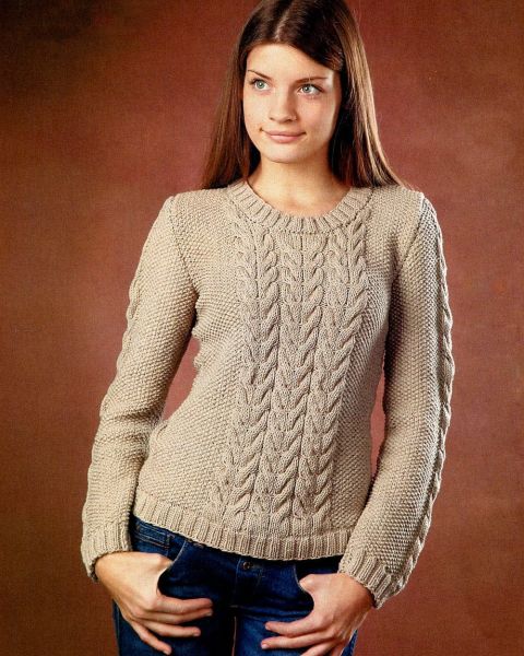 Pulli mit Zopfmuster